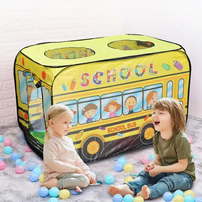 Children's Tent School Buses Indoor Playhouse Princess Girls Toy Boys Game Small House Baby Ball Pool