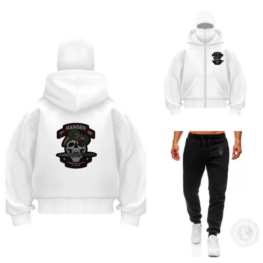 

Men's Double Sided Printed Fleece Hoodie Y2K Style Zipper Sweatshirt Jacket Comfortable Warm Autumn Winter Clothing