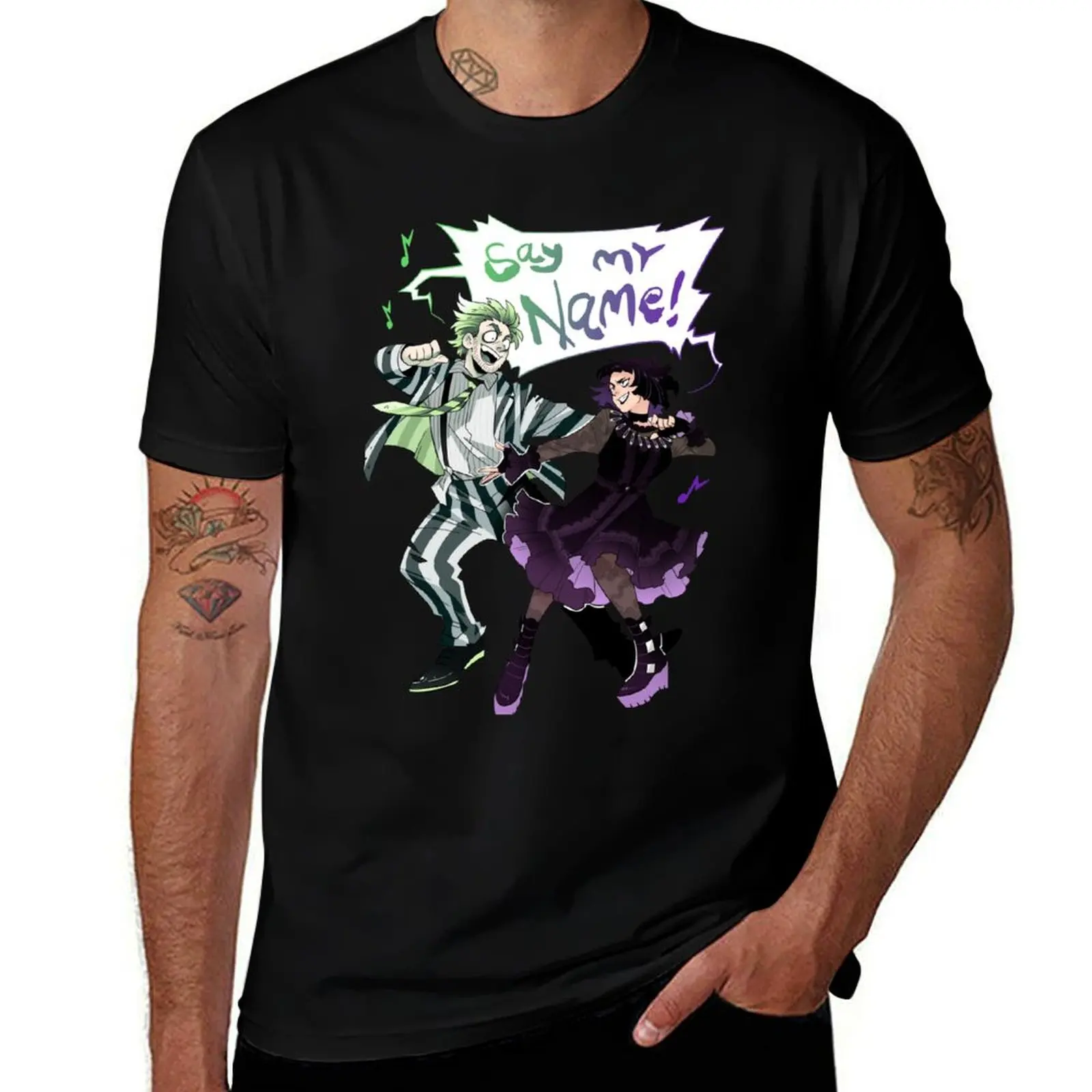 Say My Name T-Shirt Breathable Mesh Panel T-Shirt