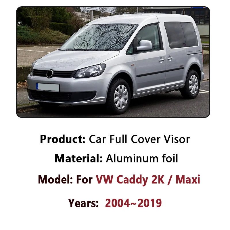 For Volkswagen VW Caddy 2K Maxi 2004~2019 Car Windshield Curtain Light Blocking Sunscreen Cover Heat insulation Car Accessories