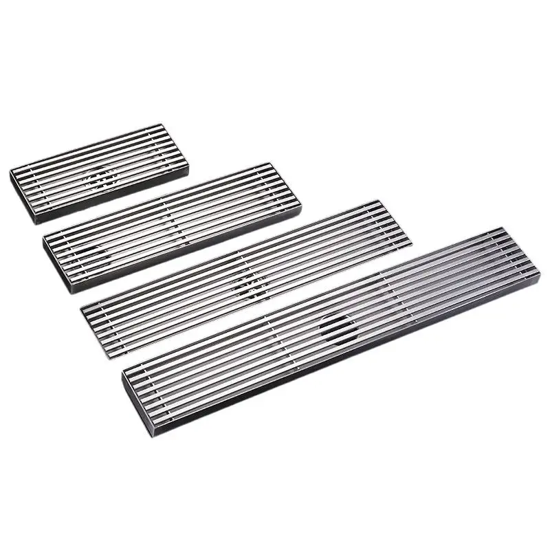 Modern Black Gray Bathroom Shower Floor Drain Brass 4 Inch Anti Odor Eco-Friendly Anti-Corrosion Stainless Steel 201/304