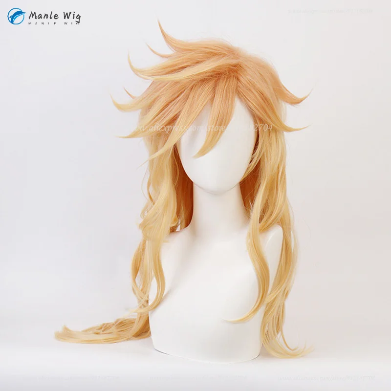 

Anime Douma Cosplay Wig Long Blonde For Women Demon Moons Wigs Heat Resistant Synthetic Hair Halloween Party Anime Wig + Wig Cap