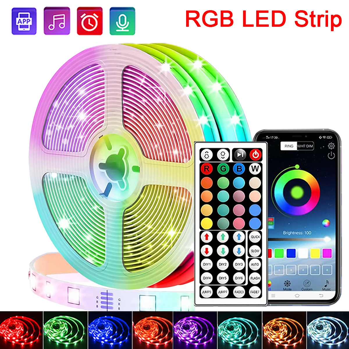 Led Lights for Room RGB Led Strip Color Changing RGB Tape Lights for Home Party Decoration TV Backlight Ribbon