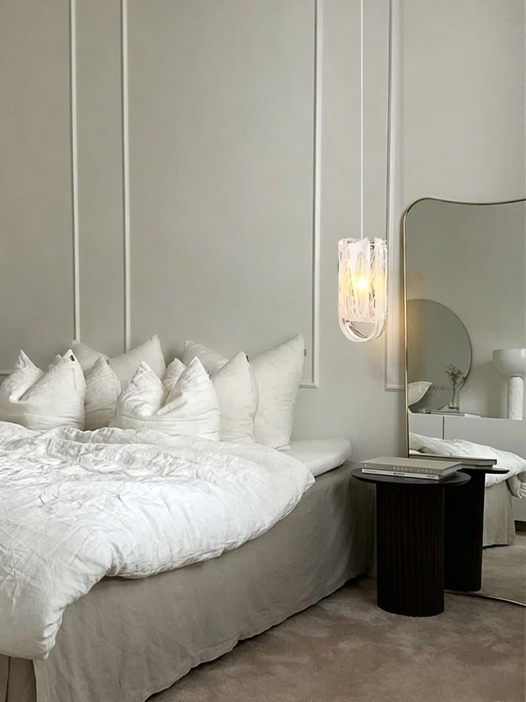 Modern Gradient Glass Hanging Light Indoor Art Decor Dining Table Pendant Light Cloud Glass Bedroom Parlor Bar Cafe Droplights
