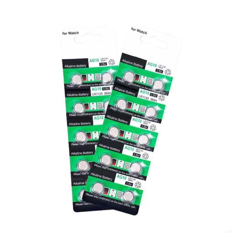 918C Gói 20 PC/10 PC AG10 LR1130 1.5V Nút Đồng Xu Pin Đồng Hồ Pin Đồng Xu
