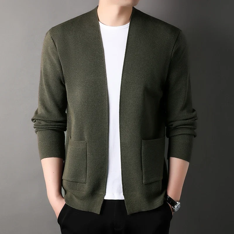 Men's Knitted Sweater Cardigan Long Sleeved  Casual Comfortable and Versatile Daily  Man Clothes