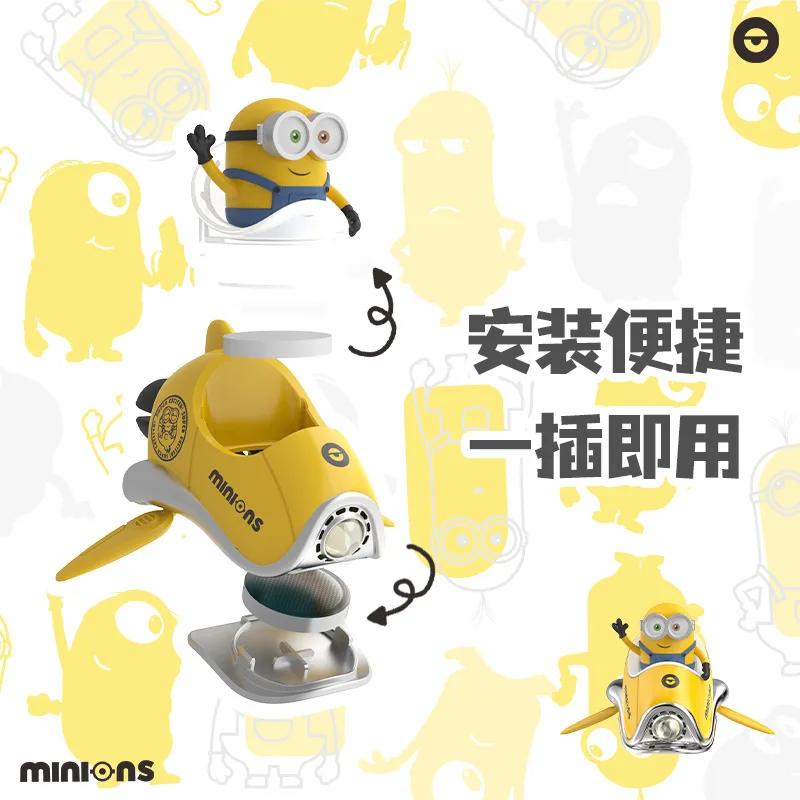 Neue Minions Cartoon Auto Lufterfrischer Mit Rotierenden Propeller Magnetische Design Auto Innen Parfüm Duft Zubehör Geschenk – Detail 8