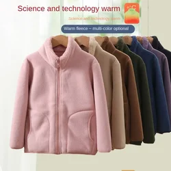 Children's Winter Jacket Fleece Thick School Teenage Boys Girls Outerwear Windproof Warm Casual Cozy Coats 12 13 14 Years Tops