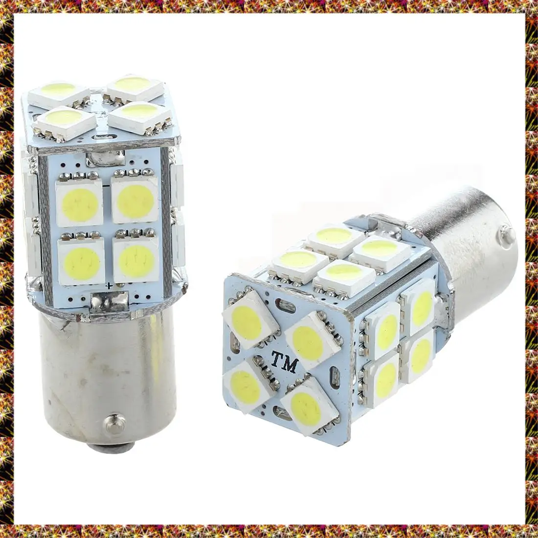 BTCL 2X 1156 BA15S P21W 20 SMD LED หลอดไฟด้านหลังสีขาว 300LM 1.2W รถอัตโนมัติ