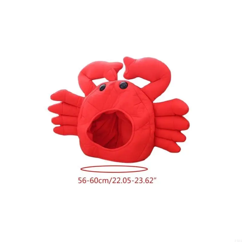 P88A مضحك الكرتون كراب أفخم قبعة دمية محشوة تأثيري القبعات قبعة حزب صور الدعائم