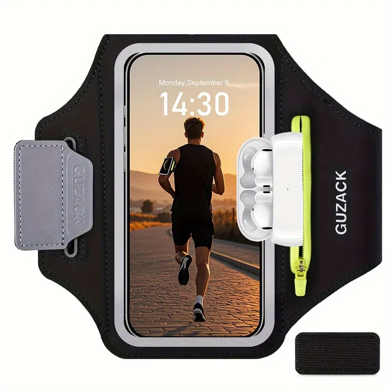 GUZACK 7.0 Large Antifall Running Bags Men Women Outdoor Sports Fitness Touch Screen Armband Pouch Wristband For iPhone Samsung