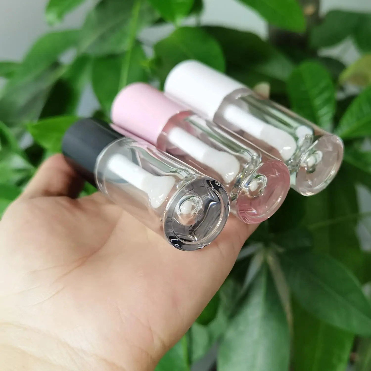 10 Stück DIY Lippenbalsam-Tubenbehälter mit Deckel, leere nachfüllbare transparente Lippenstiftflasche, Lipgloss-Tube, Kosmetik-Probenbehälter – Detail 2