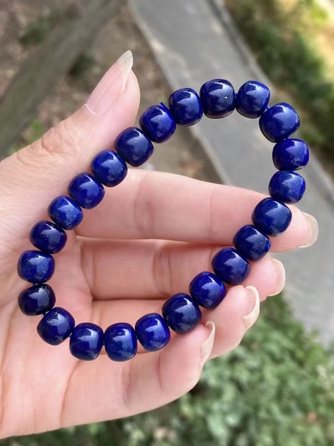 

Natural Blue Lapis Lazuli Fashion Bracelet Women Men Stretch Beads 9mm Lapis Lazuli Bracelet Jewelry AAAAA