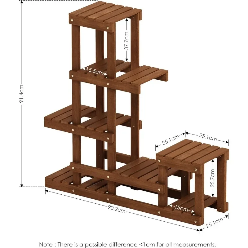 FG18451 Tioman Hardwood Patio Furniture Outdoor Flower Stand in Teak Oil, Natural