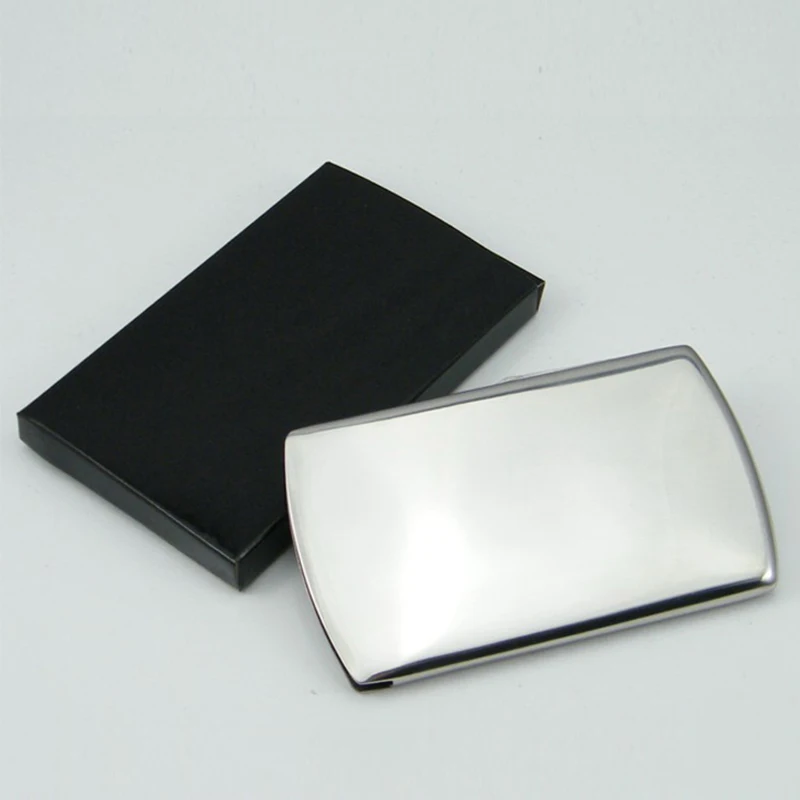 High Quality Stainless Stee Portable Business Card Box Holder Attractive Name Card Case Accessory Men Business Card Box Holder