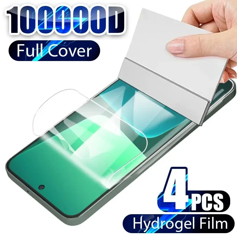 4Pcs Full Coverage Hydrogel Film For Xiaomi Redmi Note 10 11 12 13 Pro 10S 11S 12S Screen Protector For POCO X3 Pro X3 NFC