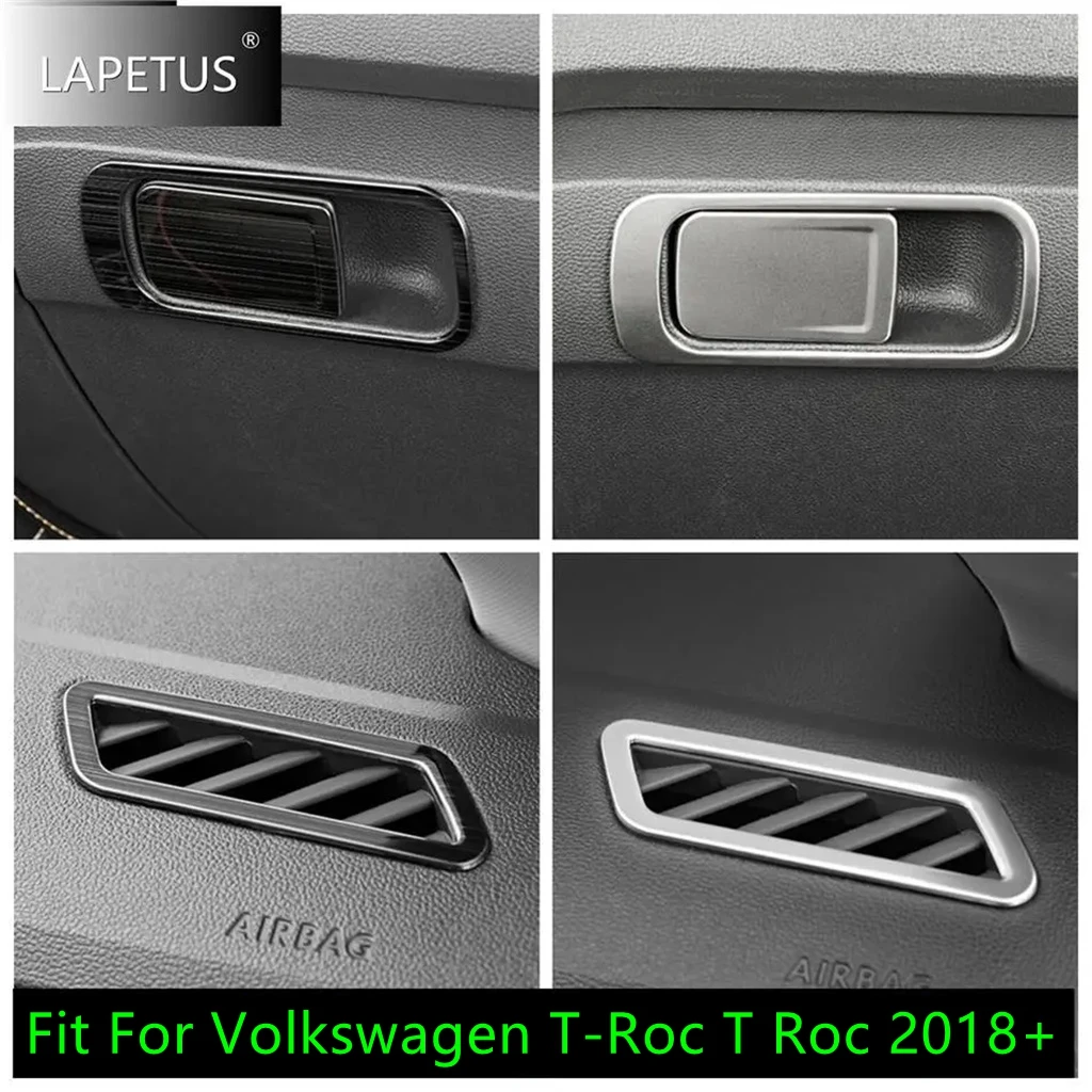 

Auto Accessories Glove Storage Box Sequin / Dashboard Air AC Vent Decor Panel Cover Trim For Volkswagen T-Roc T Roc 2018 - 2024