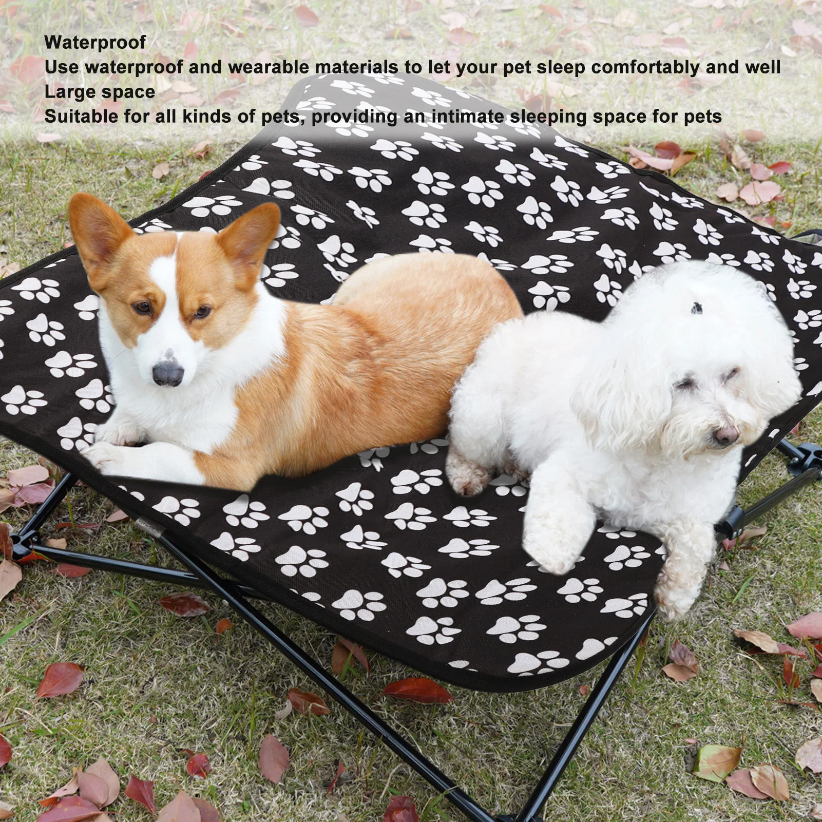 

Pet Sleeping Mat Portable Pet Folding Mattress Breathable Wshable Detachable Pet Bed For Outdoor Camping Footprint Mat