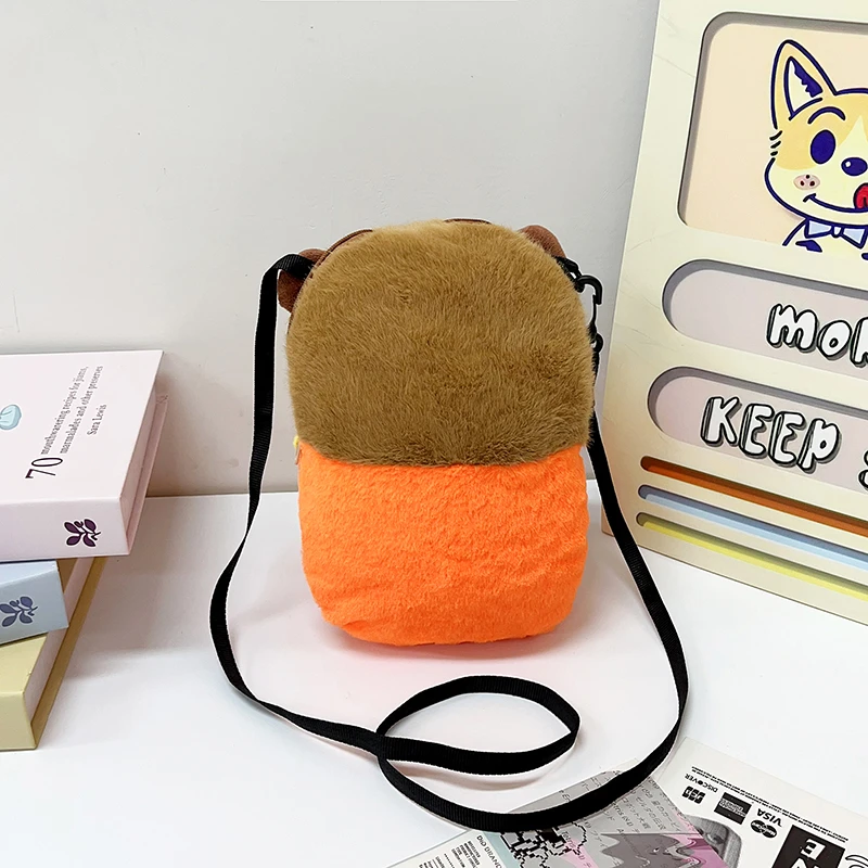 New children's bag cute cartoon Kabibala plush crossbody shoulder bag for boys and girls capybara coin purse Back to school Gift