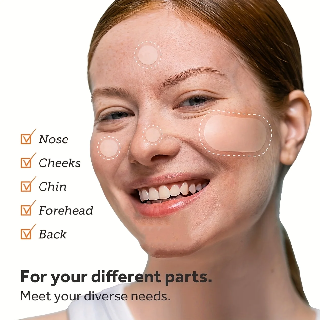 赤色パッケージ透明シミステッカー190枚セット 丸型 早期治癒と隠蔽に最適 タオバオ販売に最適