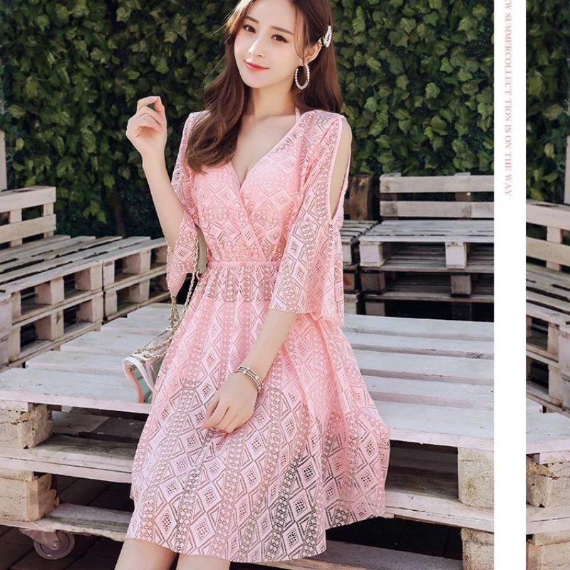 Women‘s High Waist Three Piece Bikini Set Sexy Quarter Sleeve Cover Up Push Up Steel Bracket Pink Swimsuit Beachwear 2026