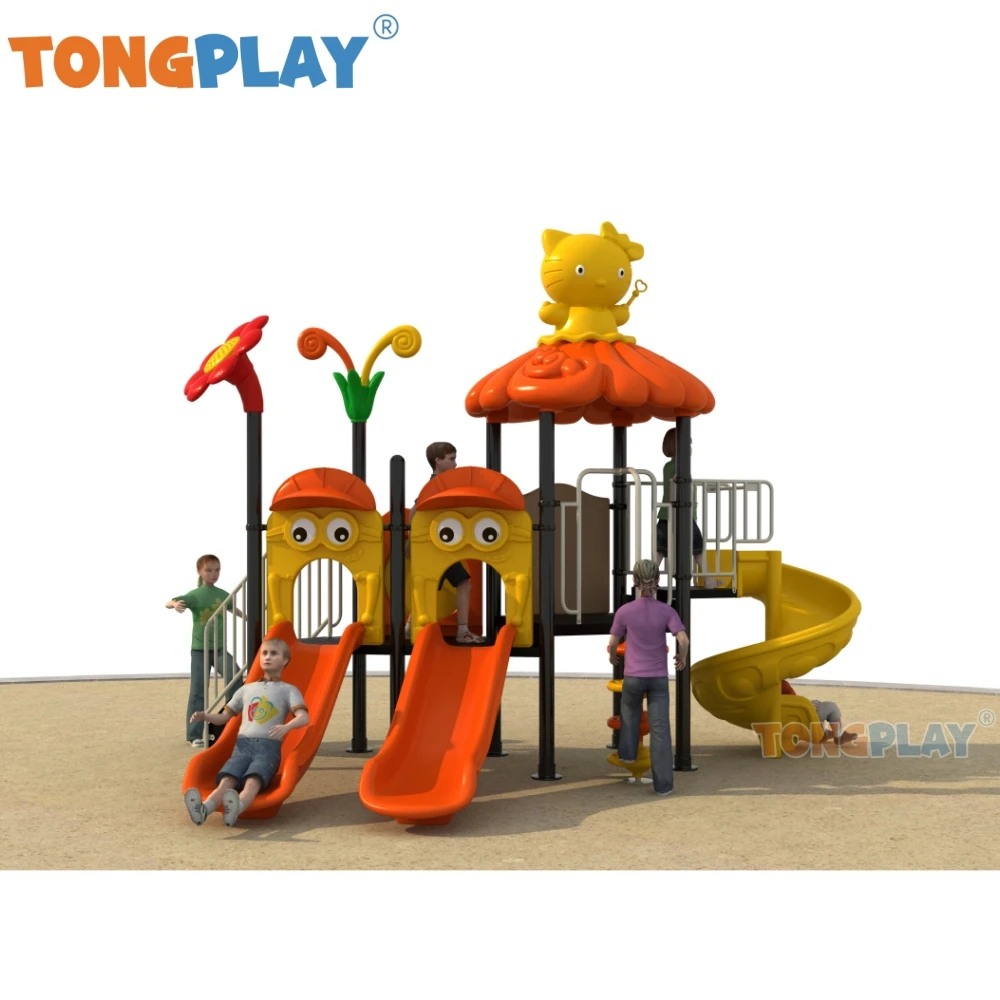 Tong play factory creative medium-sized beach and park kids plastic for slide amusement equipment children's outdoor playground