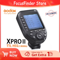 Godox Xpro II Flash Trigger TTL Wireless 1/8000s HSS TTL-Convert-Manual Function Large Screen for Canon Sony Nikon Olympus Penta