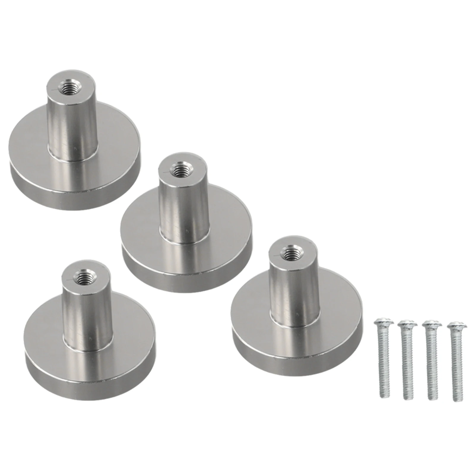 Space Aluminum Round Handle with Single Hole for Cabinets and Drawers Offering a Minimalist Look for Contemporary Furniture