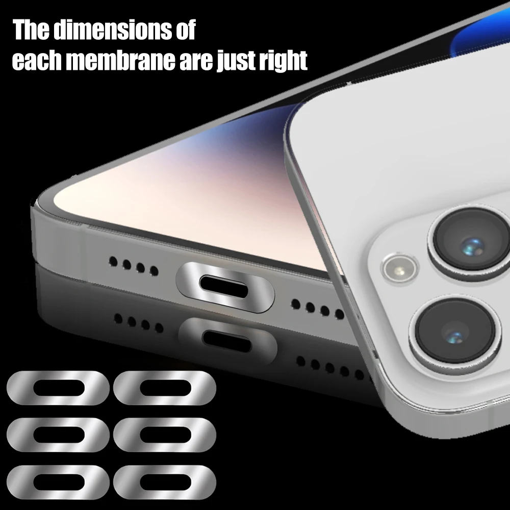 New Mobile Phone Metal Stickers For iPhone 15 Charging Port Anti Scratch Film Ultra Thin Metal Protection Sticker Films