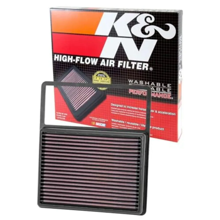 

High-Flow Original Lifetime Engine Air Filter: Increase Power: Premium Washable: Compatible with 2013-2021 /Lincoln C-Max Fusio