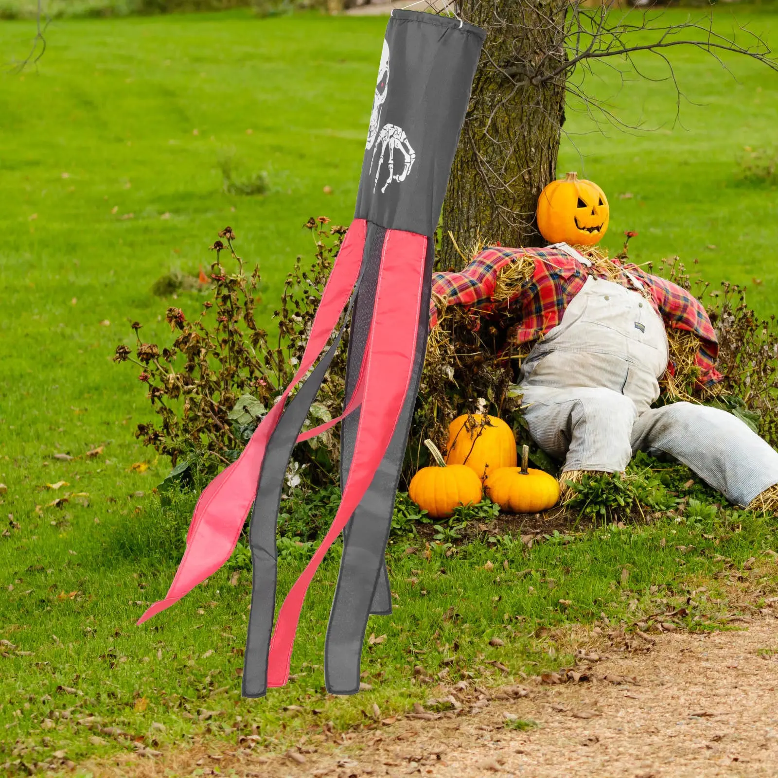 

Halloween Windsock Flag Scary Ghost Decor For Garden Courtyard Party Outdoor Hanging Decoration Festival Supplies Horror