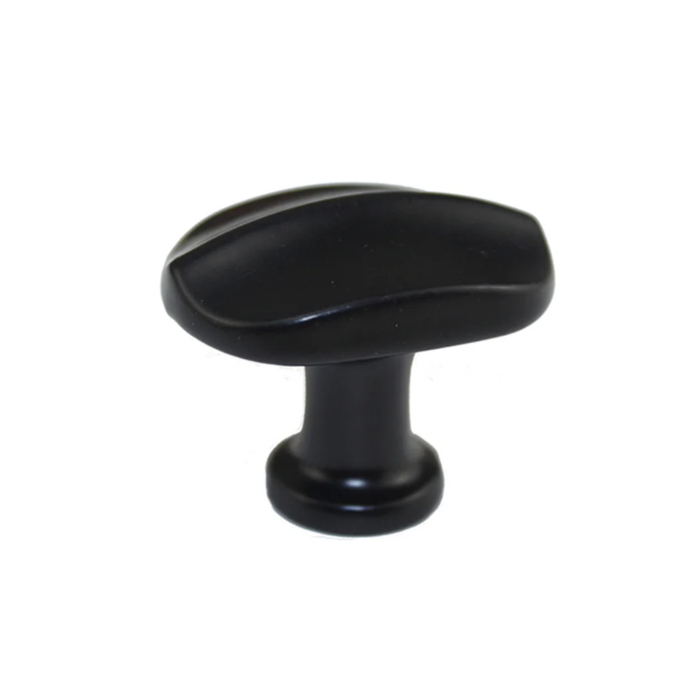 

10Pcs Cabinet Handle Oval Zinc Alloy Durable Replacement Pull Handle for Drawer Wardrobe Furniture Black Retro Style