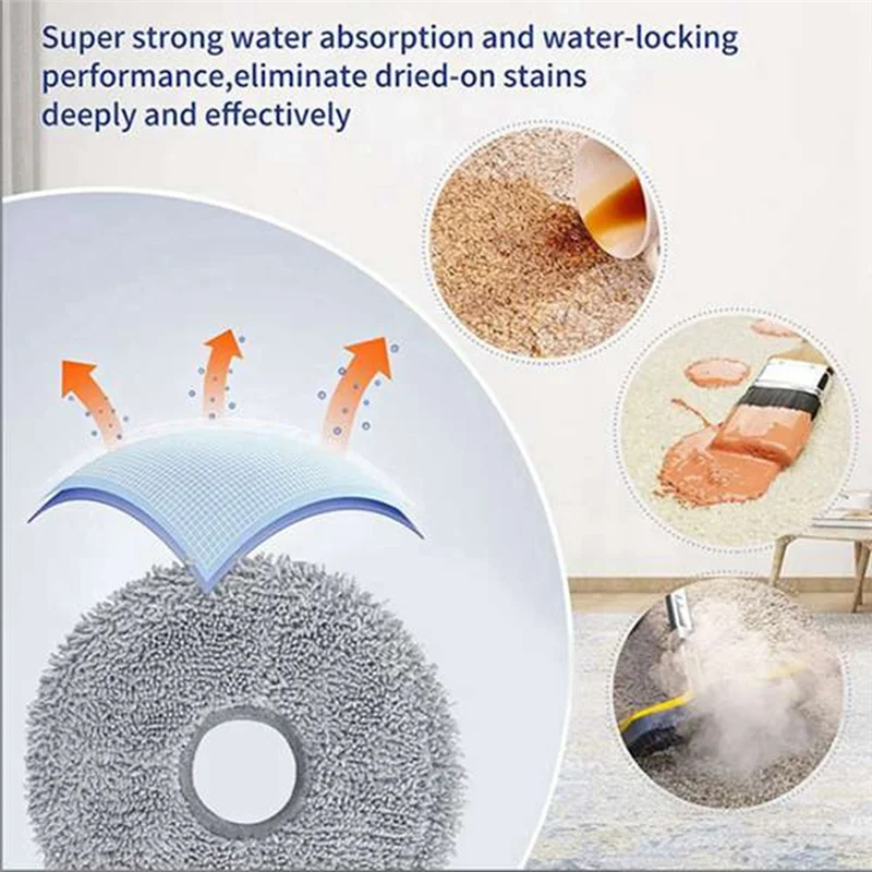 

FGGS-Brush For Cecotec Conga 11090 Spin Revolution Replacement Accessories Parts Hepa Filter Mop Cloth Rag Accesorios