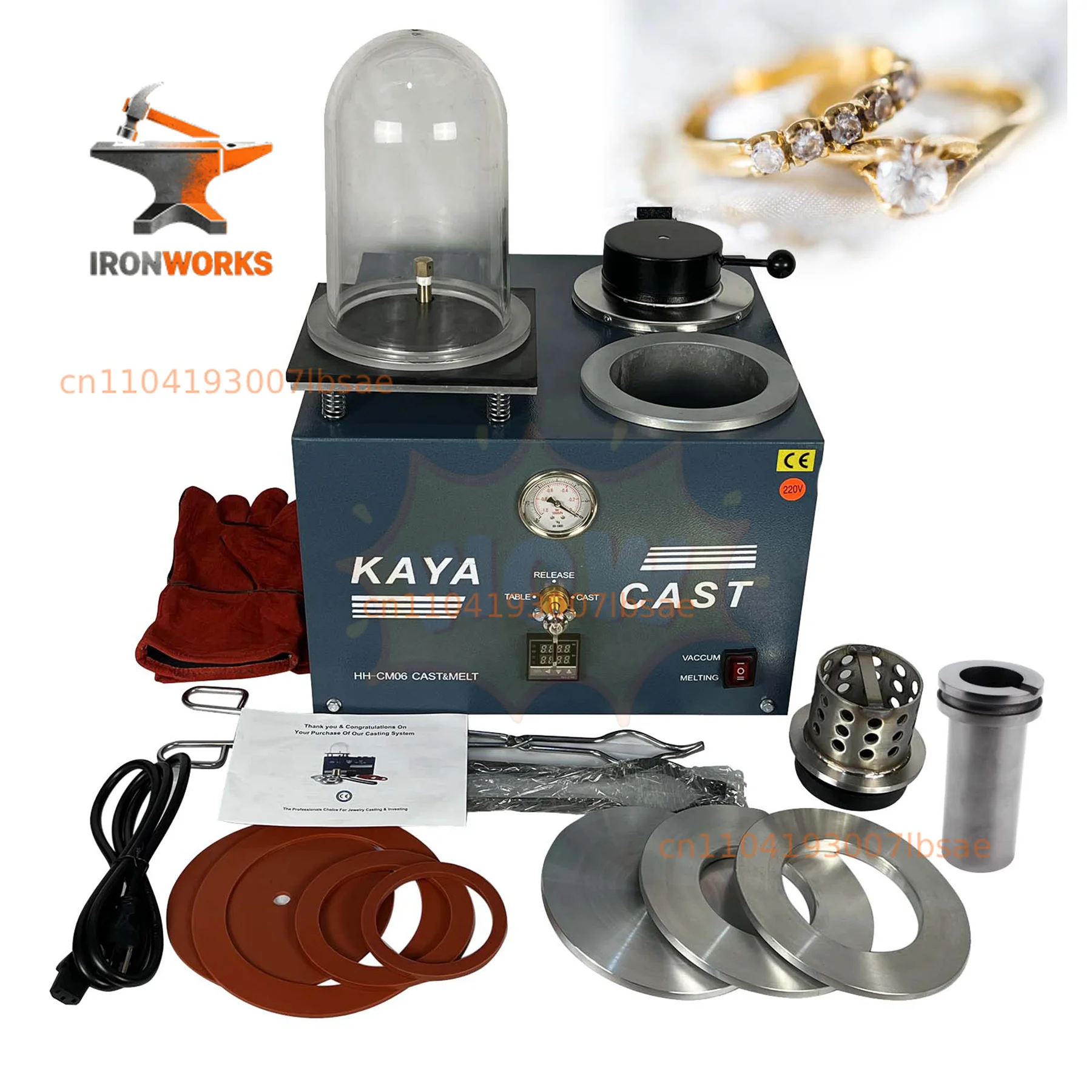 Upgraded 1/2 HP Powerful Vacuum   Machine | 3 CFM Lost Wax Kit with 2L Gold/Silver Melting Furnace | 1/2/3KG Crucibles