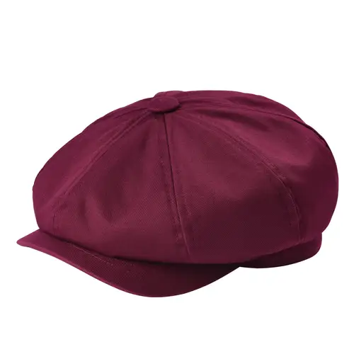 BOTVELA Newsboy Cap Men's Twill Cotton Eight Panel Hat Women's Baker Boy Caps Retro Big Large Hats Male Boina Black Beret 003 - Image 10