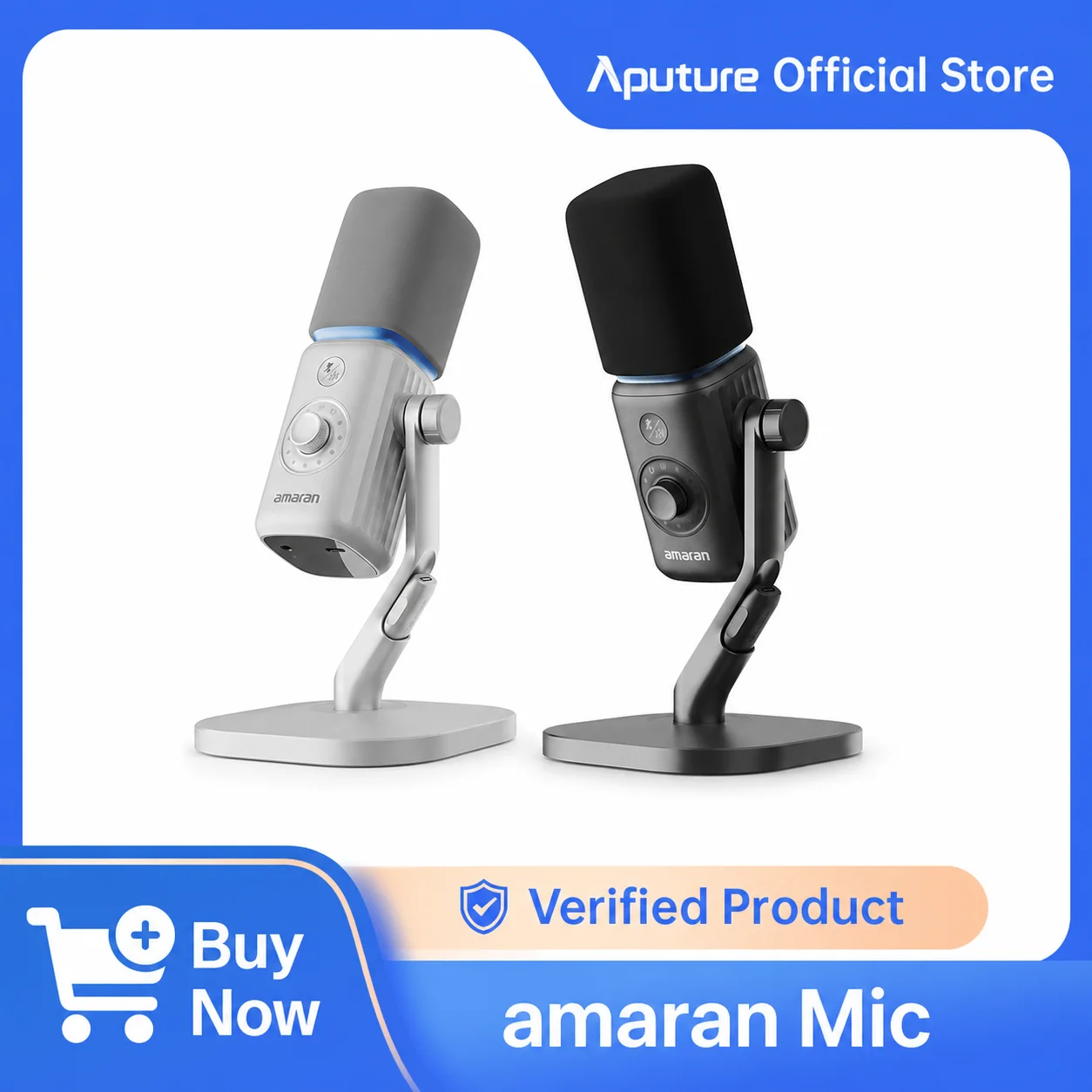 amaran Mic Wireless Microphone,AI Noise Reduction, USB-C | 50m NPU+DSP Dual-Chip AI Denoising, Studio Sound, Built-in Sound Card