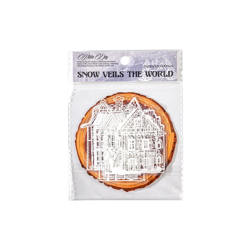 بطاقة عاشق 20 قطعة [سلسلة كل شيء الشتوي] ملصقات الحيوانات الأليفة الشتوية الاسكندنافية مع أشجار الصنوبر والمواد الشتوية لتزيين مخطط