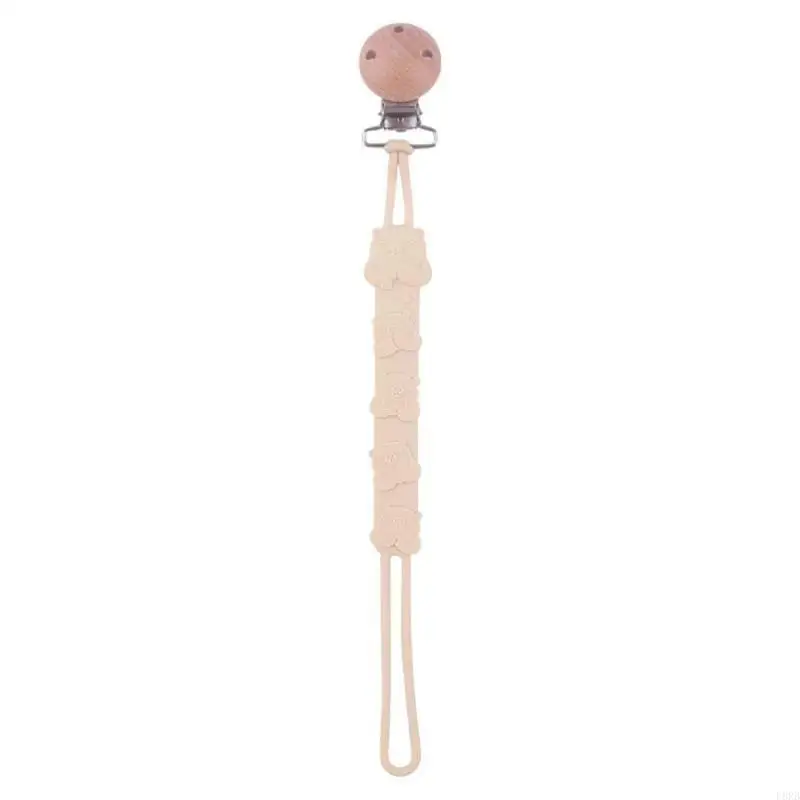 حامل لهاية من السيليكون مع مشبك سلسلة التسنين للأطفال هدية عيد الميلاد L8RB