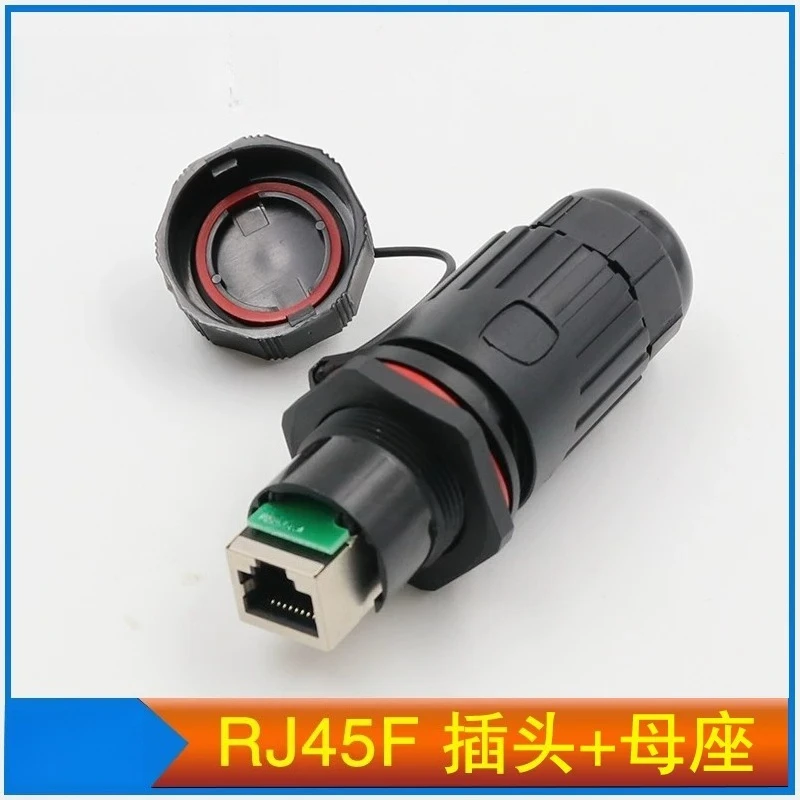 RJ45F Waterproof Ethernet Connector RJ45 Panel Mount Aviation Plug Socket IP67 Network Cable Connector