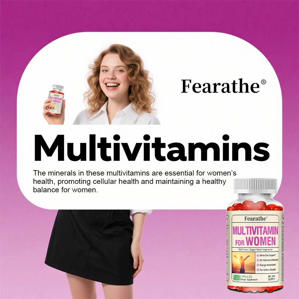 كبسولات الفيتامينات اليومية للنساء، مكمل يومي للمساعدة في دعم الأعصاب وعلاج التمثيل الغذائي في الطاقة والعظام وصحة المناعة #3