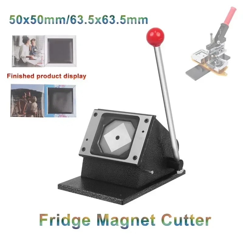 50*50mm/63.5*63.5mm DIY Square Paper Cutter Suitable for Rectangle Shape Button Making Machine Refrigerator Magnets Badges Pin