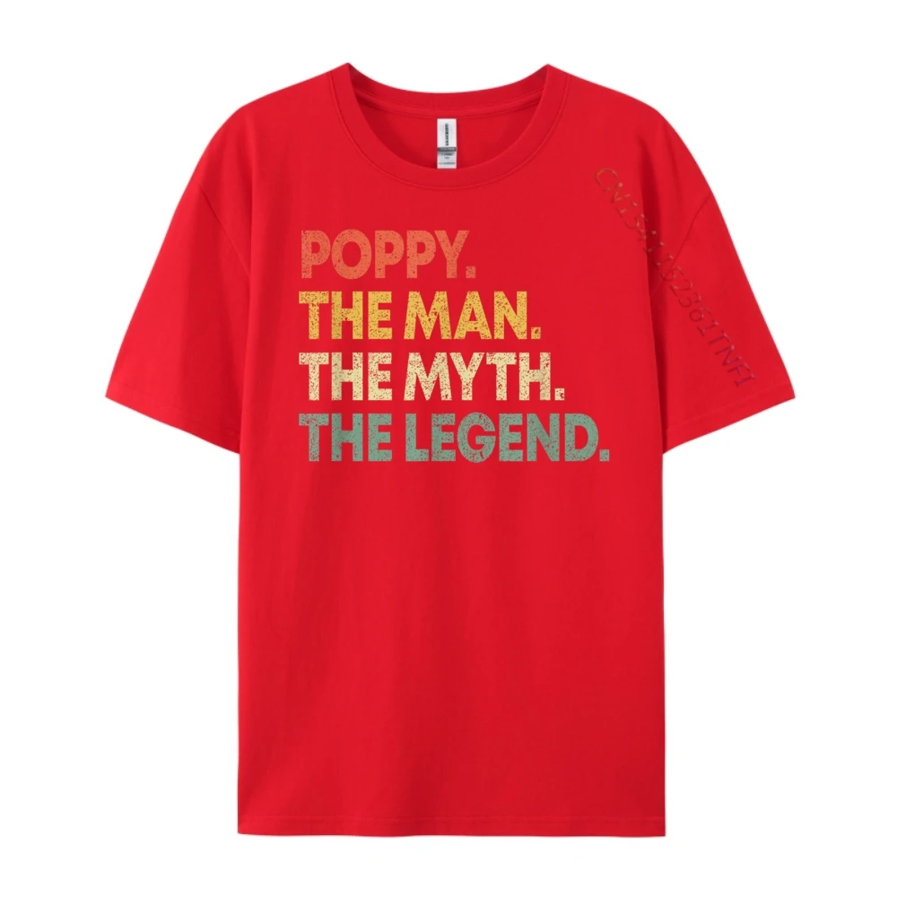 تي شيرت رجالي من Poppy The Man The Myth The Legend For Grandpa Hiphop ملابس الشارع الشهير Camisetas De Hombre تي شيرت جرافيك للهالوين