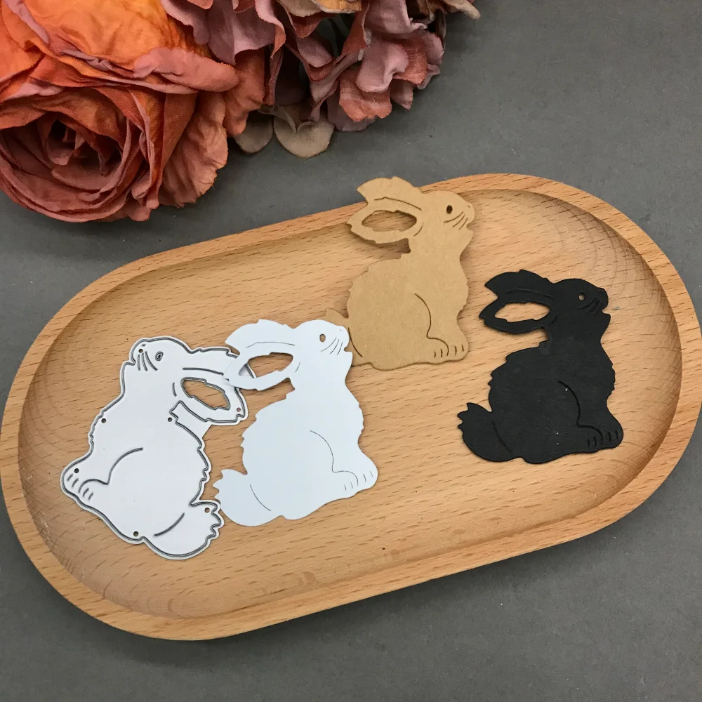 Rabbits decoration Metal Cutting Dies Stencils For DIY Scrapbooking Decorative Embossing Handcraft Die CutsTemplate