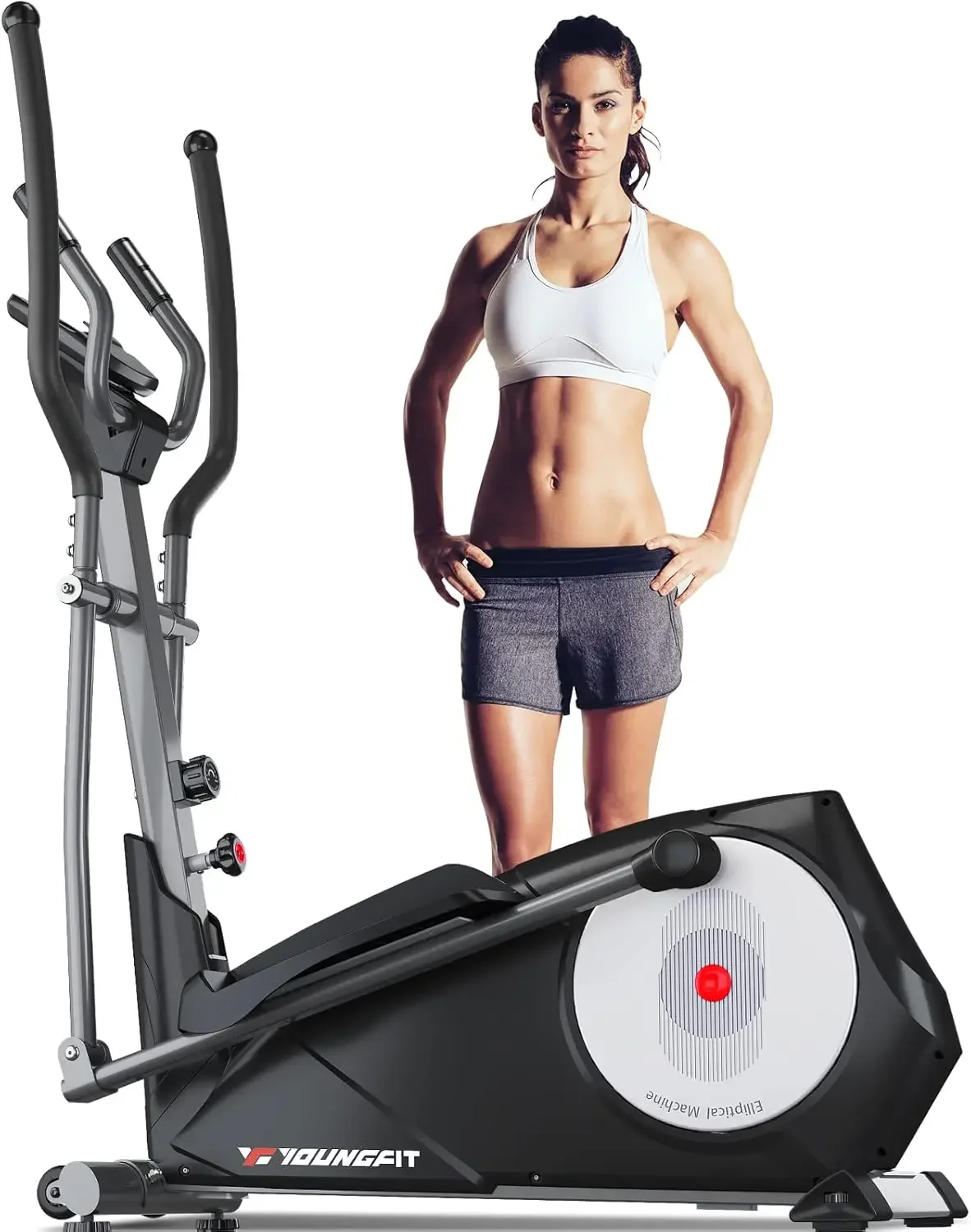 Machine, Elliptical Machine for Home, 22 Resistance Levels with Large LCD Monitor Eliptical Exercise Machine