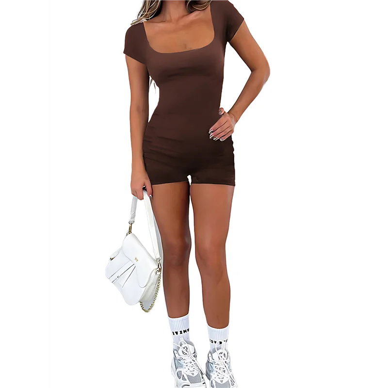 Dames jumpsuits shorts rompertjes workout bodysuits yoga zomermode vakantie outfits 2025