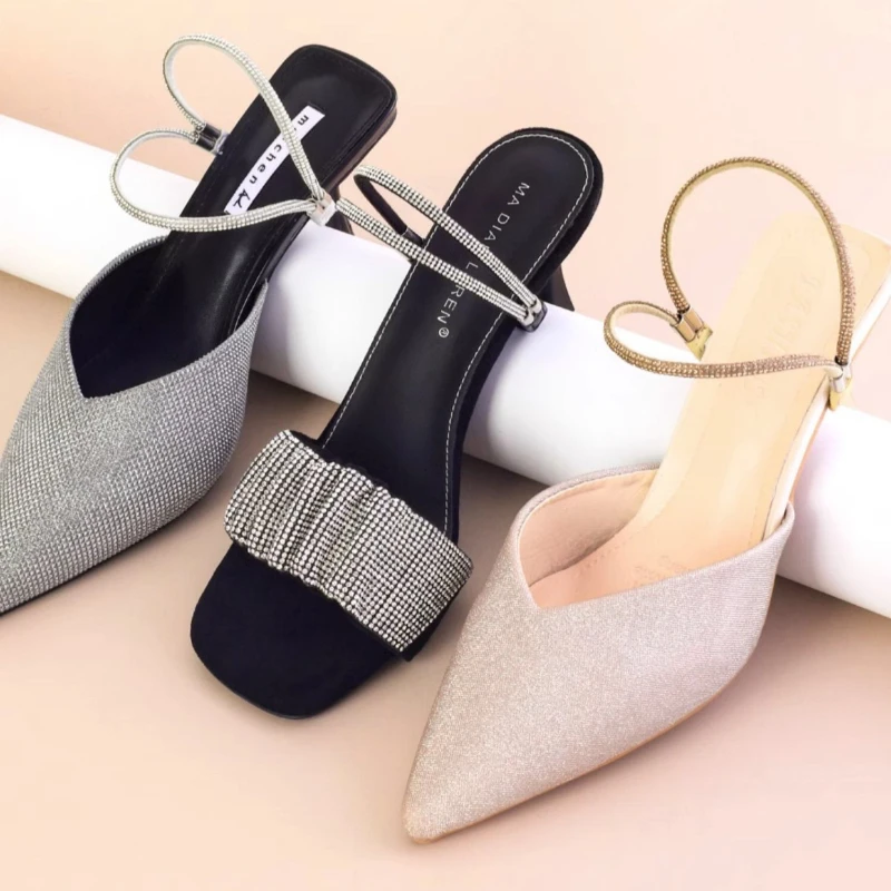 Elastic High Heels Shoe Straps Detachable Rhinestone Anti-Loose Heel Strap Belt for Holding Loose High Heels Self-adhesive Bands