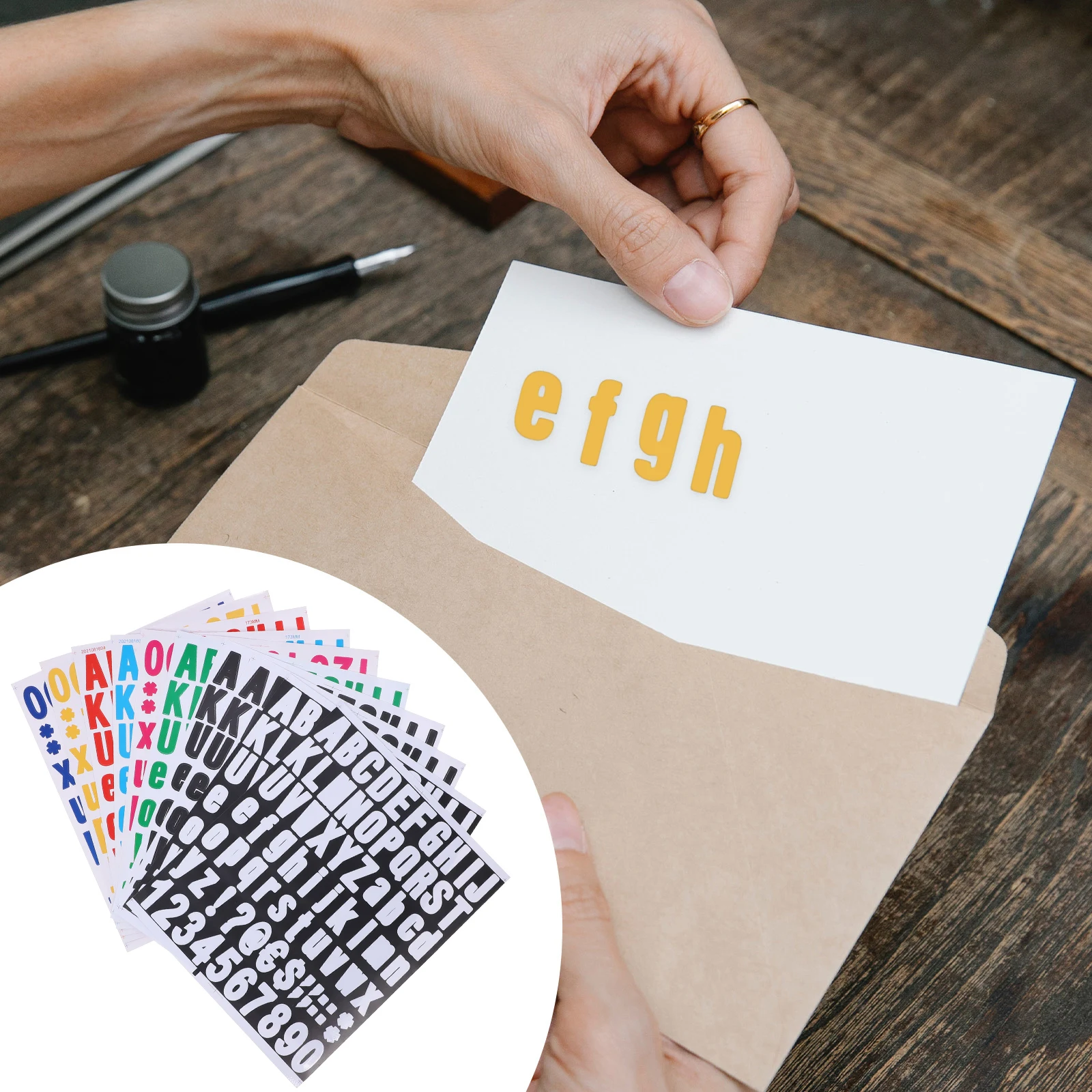 

10 Sheets Email Number Sticker Address Numbers Alphabet Letters for Crafts Adhesive Vinyl Stickers Apartment Door and