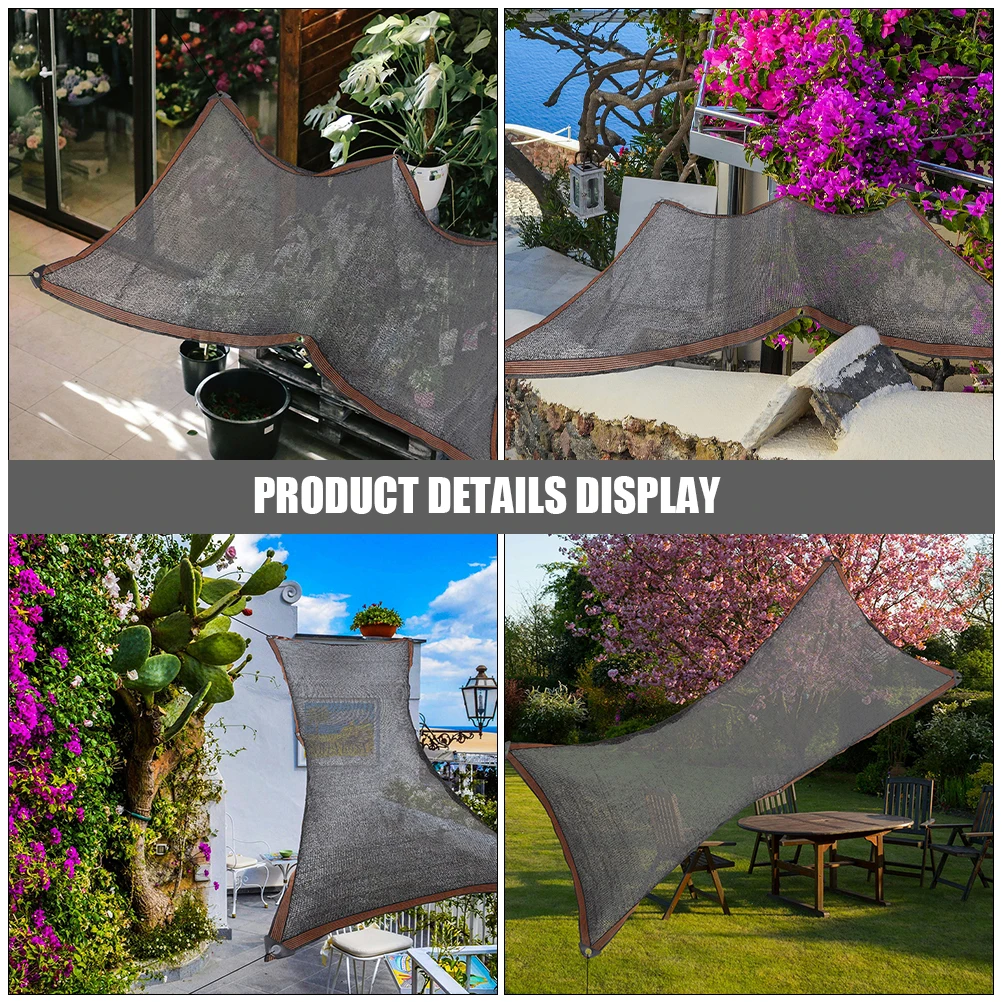 

Large Shade Cloth Reusable Sun Shade Cover Pe Material Uv Protection Garden Balcony Sunshade Mesh For Outdoor Use