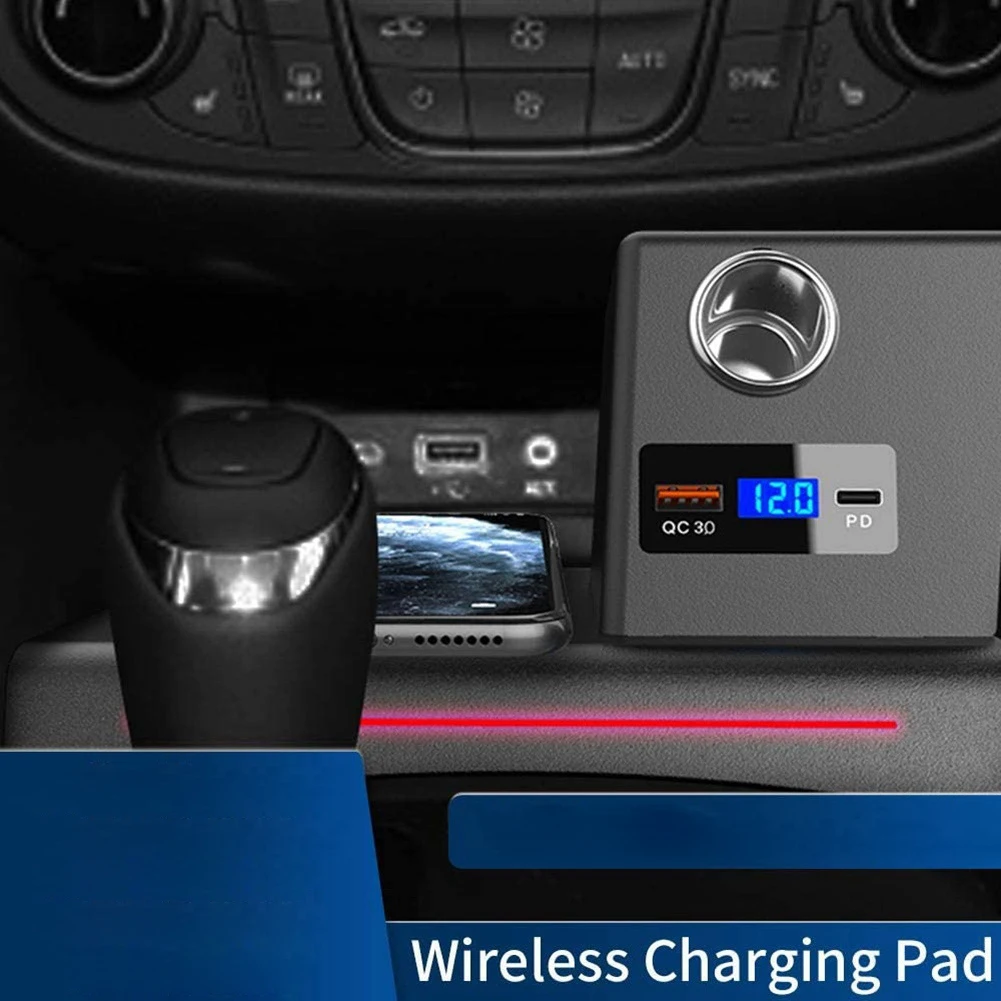 15W Car Wireless Charger for Chevrolet Equinox 2017-2021 Accessories,PD+QC 3.0 Fast Charging Center Console Wireless Pad