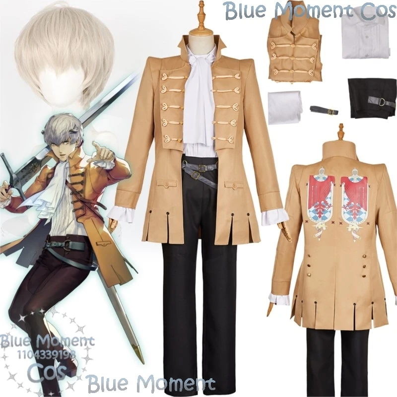 Strohl Game Metaphor: ReFantazio Cosplay Costume Leon Strohl da Haliaetus Wig Noble Men Uniform Holloween Roleplay Customized